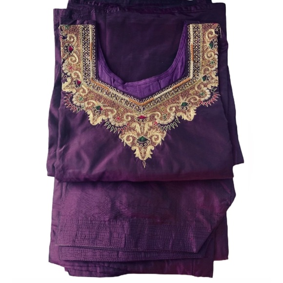 🌺 SALE $95 🌺 4 - NEW 3-Piece Stitched Indian Suit (Plus Size) - Picture 1 of 7